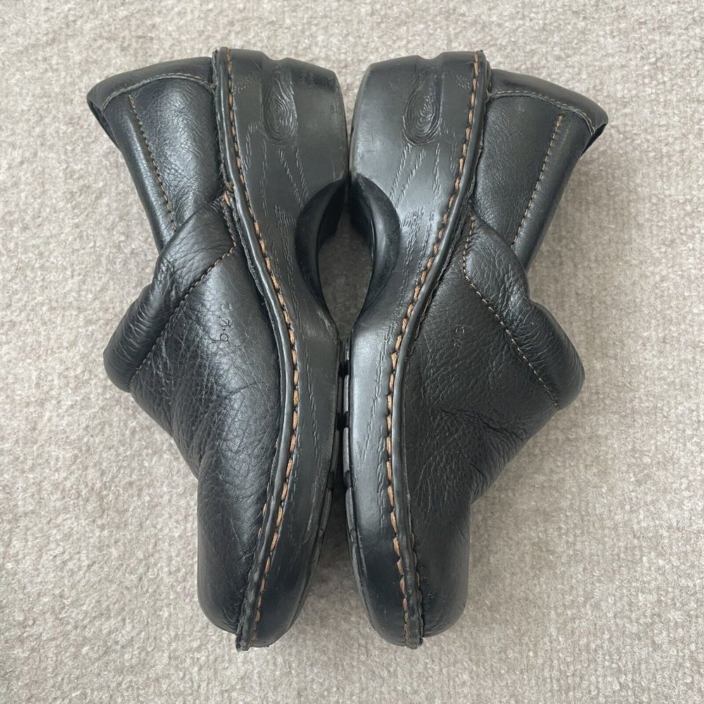 Boc Clogs Womens Size 7.5 Black Leather Casual Comfort Work Born Concept Shoes - Picture 10 of 14
